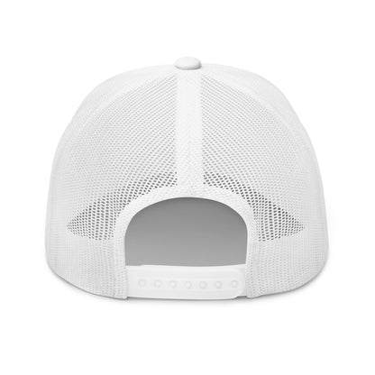 Fin &amp; Anchor Embroidered Retro Trucker Hat - White