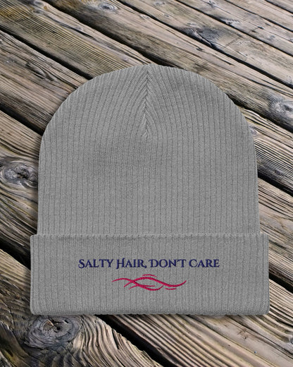 Salty Hair, Don’t Care Organic Ribbed Beanie