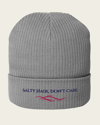 Salty Hair, Don’t Care Organic Ribbed Beanie