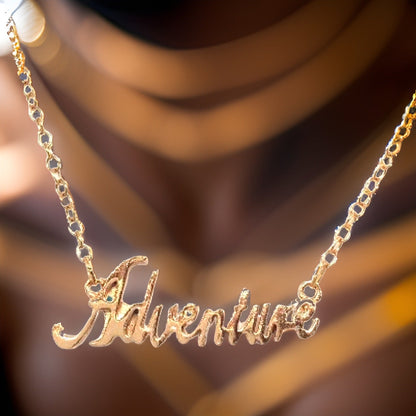 Adventure Script Necklace