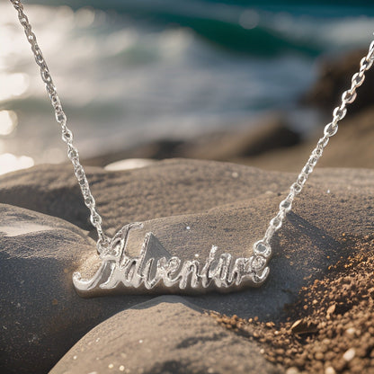 Adventure Script Necklace