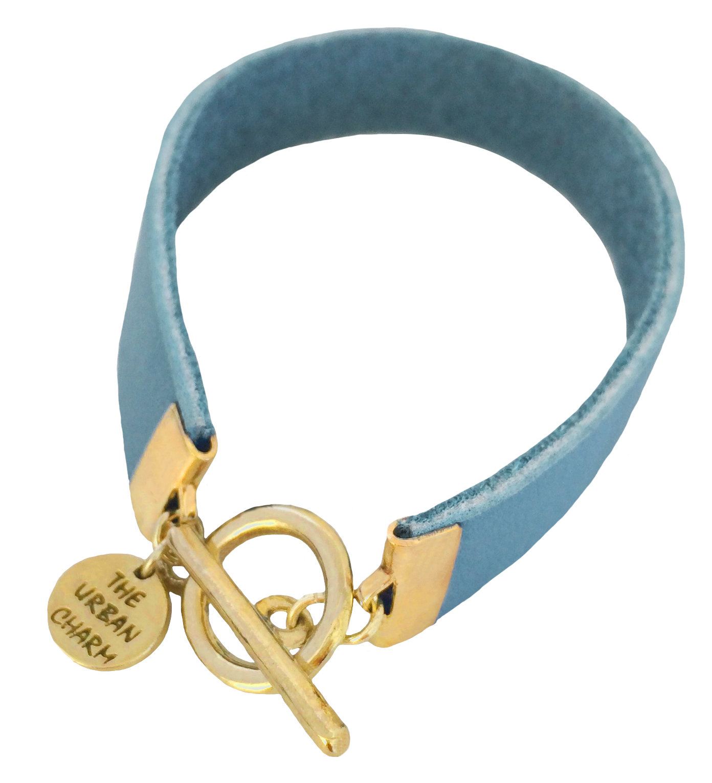 Baby Blue Leather Color Band Bracelet
