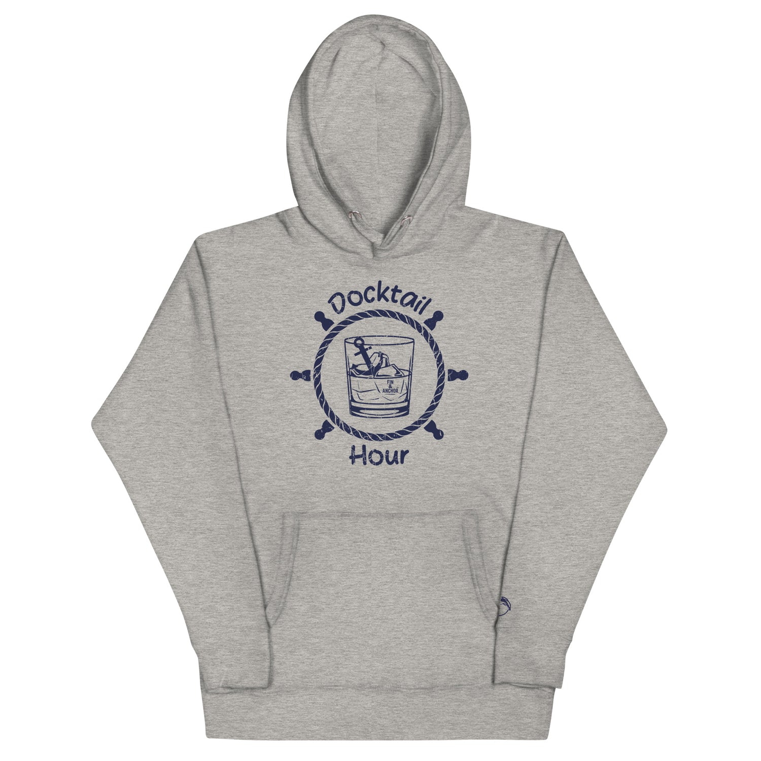 Anchor Down for Docktail Hour Unisex Hoodie | Heather Grey